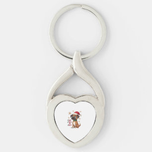Cute Boxer dog Dog Christmas Nice Tried my Best ( Keychain