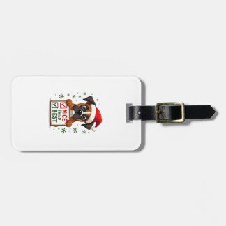 Cute Boxer dog Dog Christmas Nice Tried my Best  ( Luggage Tag