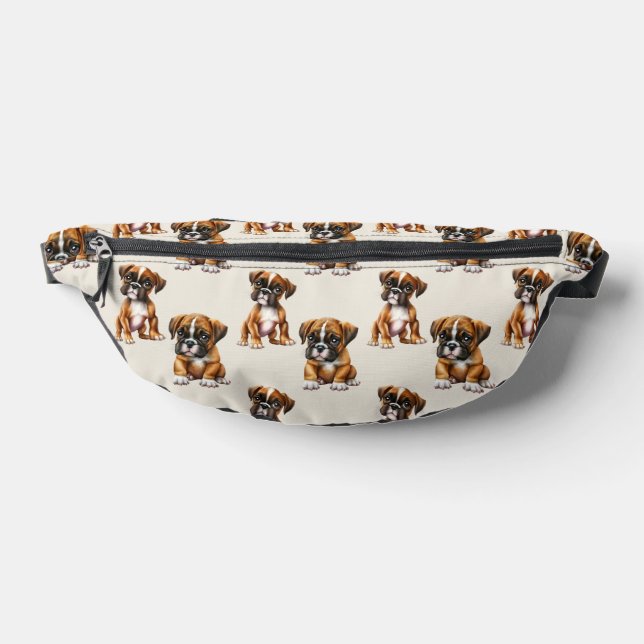 Cute Boxer Dog Pattern Fanny Pack (Lay Down)