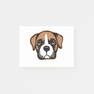 Cute Boxer Dog Puppy Portrait Drawing Post-it Notes
