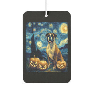 Cute Boxer Halloween Jack O Lantern Pumpkin Face S Air Freshener