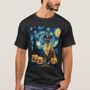 Cute Boxer Halloween Jack O Lantern Pumpkin Face S T-Shirt