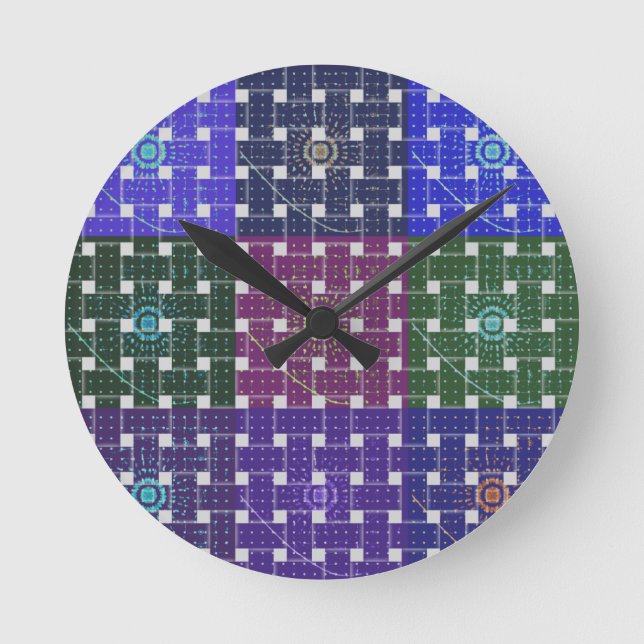 cute boxes round clock (Front)