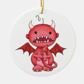 cute boy devil ceramic ornament