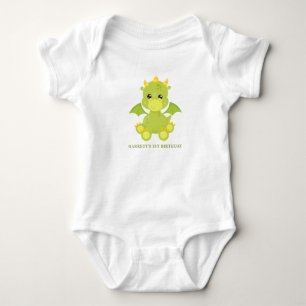 Cute Boy Dragon 1st Birthday Baby Bodysuit