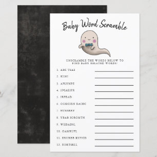 Cute Boy Ghost Baby Word Scramble Game