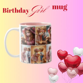 Cute Boy Girl Photo Collage Deux Tone Mug