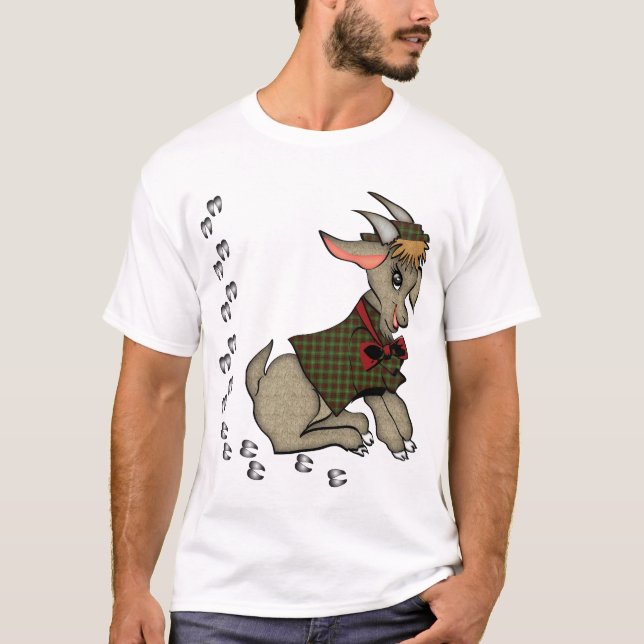Cute Boy Goat with Bowtie T-Shirt (Front)