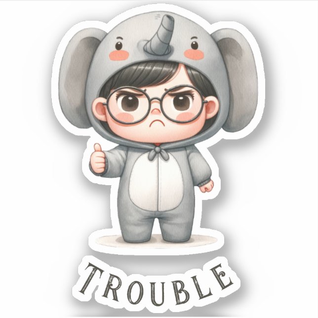Cute "Boy In Elephant Suit/Trouble" Vinyl (Front)