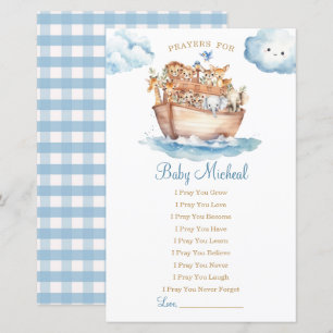 Cute Boy Noah's Ark Baby Shower Prayers for Baby
