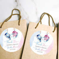 Cute boy or girl pink blue gender reveal favour