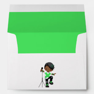 Cute Boy Rock Star Envelope
