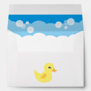 Cute Boy Rubber Ducky Baby Shower Envelope