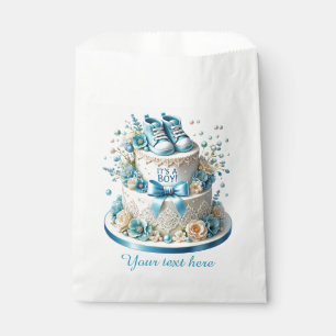 Cute boys baby shower cake favour bag