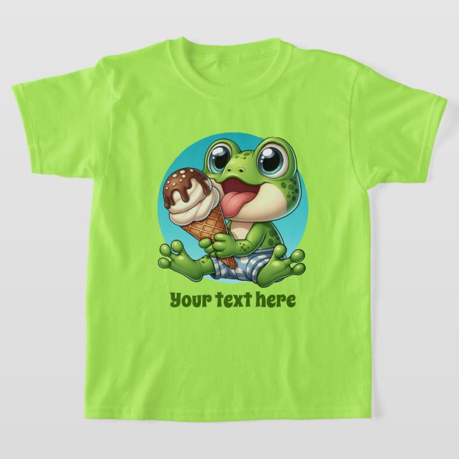 Cute boys beach frog customizable T-Shirt (Laydown)
