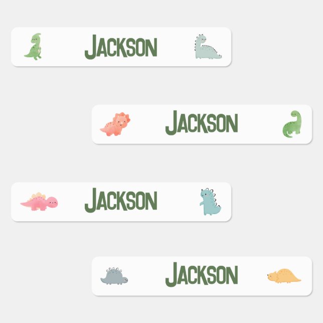 Cute Boys Dinosaur Clothing Labels Back to School (Group)