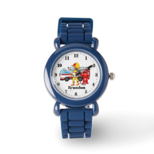 cute boys Fireman add name Watch
