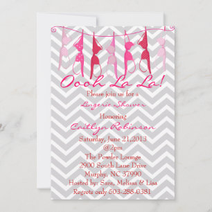 Cute Bra Bridal/Lingerie Shower Invitation
