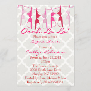 Cute Bra Bridal/Lingerie Shower Invitation