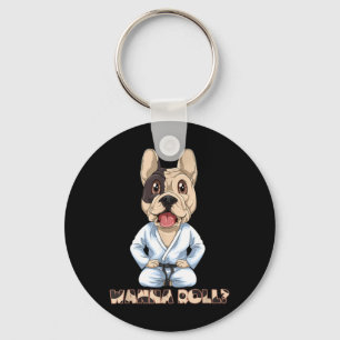 Cute Brazilian Jiu Jitsu BJJ Dog Keychain