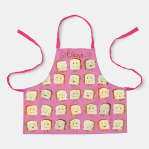 Cute bread butter cooking baking personalized apron