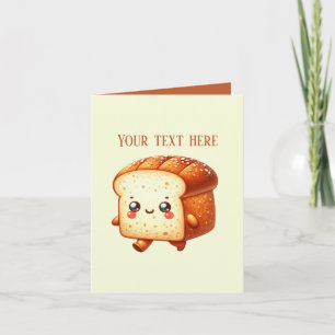 Cute bread loaf bakery vendors customizable card