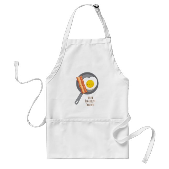 Cute Breakfast Bacon and Egg in Love Apron (Front)