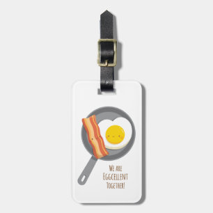 Cute Breakfast Bacon and Egg Luggage Tag