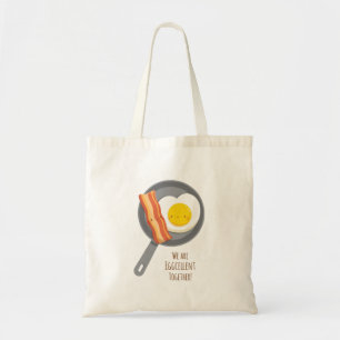 Cute Breakfast Bacon and Egg Tote Bag