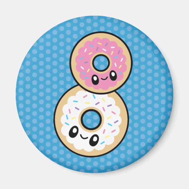 Cute Breakfast Food Doughnut Magnet (Front)