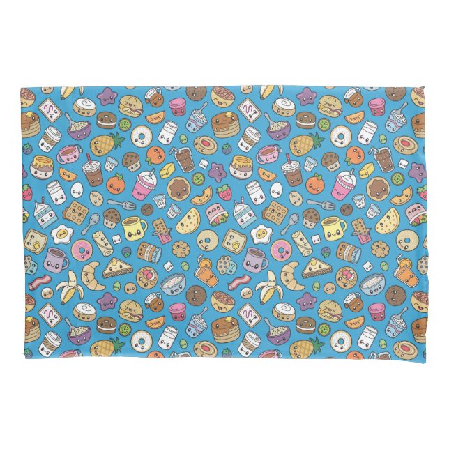 Cute Breakfast Food Pillowcase (Front-Left)