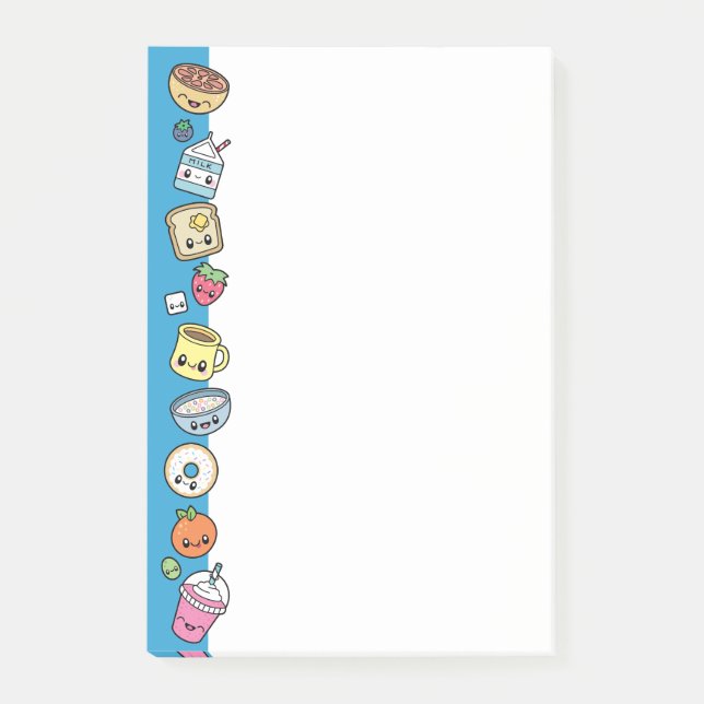Cute Breakfast Food Post-it Notes (Front)