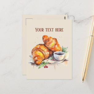 Cute breakfast lovers add text  postcard