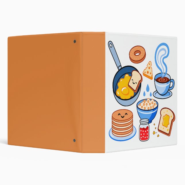 Cute Breakfast Pattern – Kawaii Food Seamless Binder (Background)