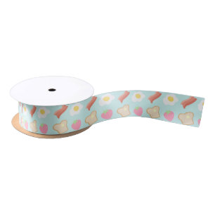 Cute Breakfast Pattern Satin Ribbon