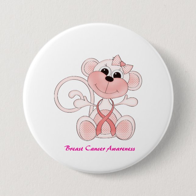 Cute Breast Cancer Awareness Button (Front)