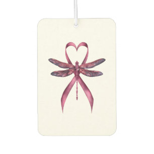 Cute Breast Cancer Heart Dragonflies Awareness Wom Air Freshener