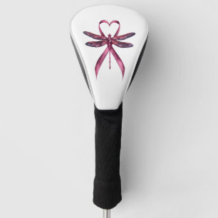 Cute Breast Cancer Heart Dragonflies Awareness Wom Golf Head Cover