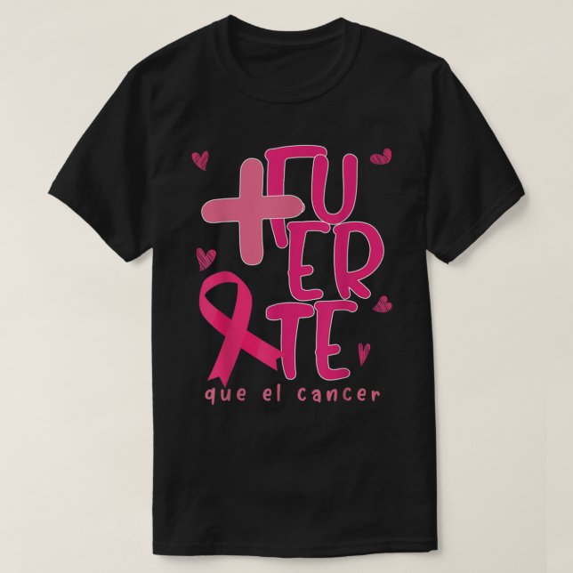 Cute Breast Cancer Support Espanol Gift We Wear Pi T-Shirt (Design Front)