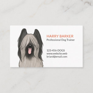 Cute Briard Cartoon Dog Business Card
