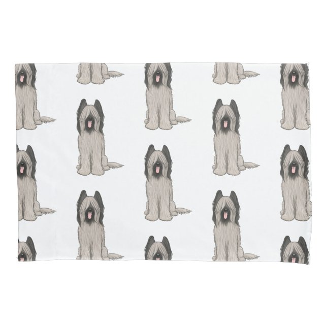 Cute Briards Pattern Pillowcase (Front)