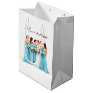 Cute Bridal Party Bride customizable Medium Gift Bag