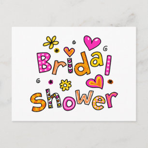 Cute Bridal Shower Greeting Text Expression Invitation Postcard