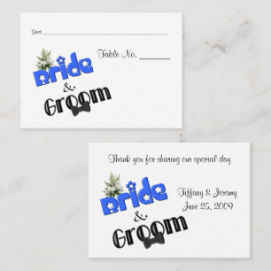 Cute Bride And Groom Design Wedding Table Place Card