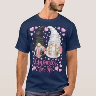 Cute Bride And Groom Gnomies for Life For Bachelor T-Shirt