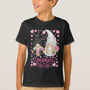 Cute Bride And Groom Gnomies For Life For Bachelor T-Shirt