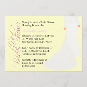 CUTE Bride Bridal Shower Invite