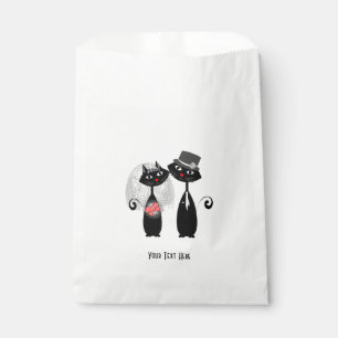 Cute Bride   Groom Wedding Cats Favour Bag