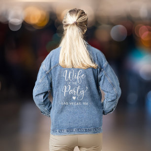 Cute Bride Las Vegas Bachelorette Party Denim Jacket