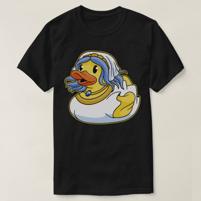Cute Bride Rubber Ducky Squeaky Duck Wedding Gift T-Shirt (Design Front)